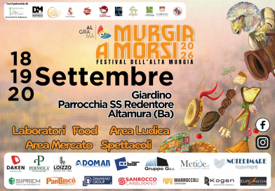 Murgia a Morsi 2026: ad Altamura tre giorni tra Sapori, Musica, Cultura e Tradizioni Murgia a Morsi 2026: ad Altamura tre giorni tra Sapori, Musica, Cultura e Tradizioni